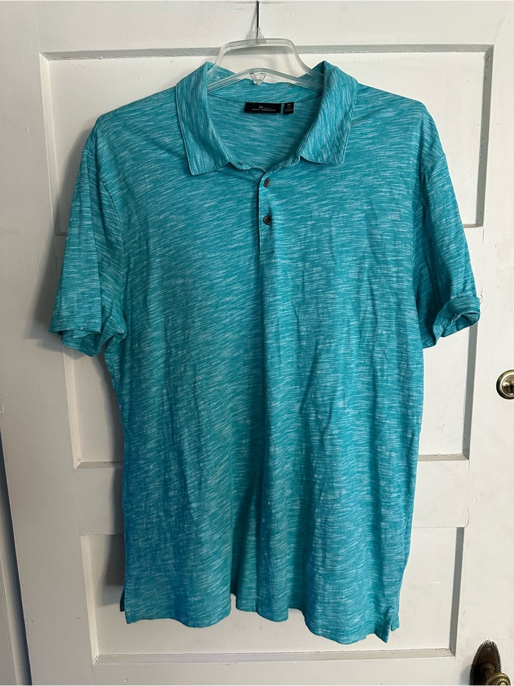 Marc Anthony Heathered Teal Polo Shirt